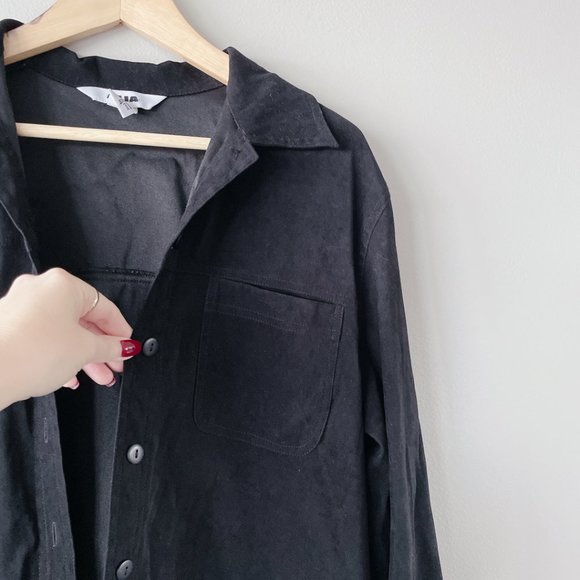 Alia Vintage Shacket black size 14 women’s oversized shirt - Picture 7 of 13